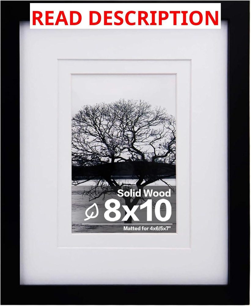 Egofine 8x10 Solid Wood Frame Plexiglass