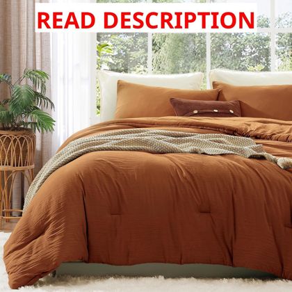 King Size Comforter Set   Burnt Orange Bedding