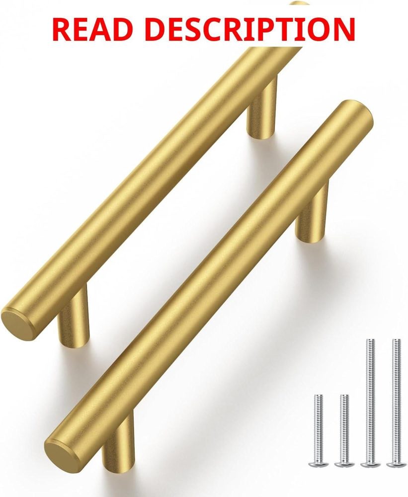 Haliwu 10 Pack 3-1/2in Gold Cabinet Handles