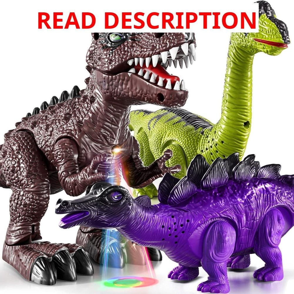 TEMI Walking Dinosaur Toys 3 Pack Toy