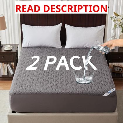2 Pack Waterproof Mattress Protector Twin