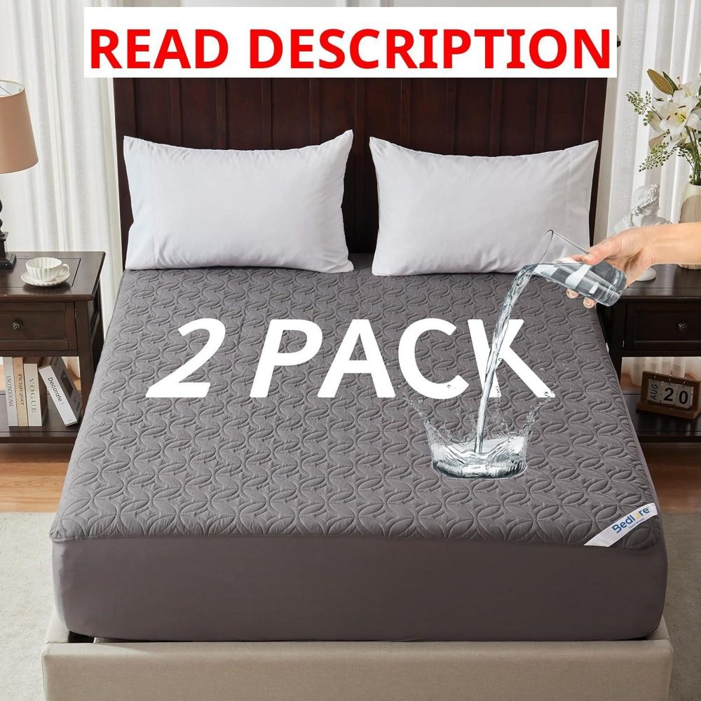 2 Pack Waterproof Mattress Protector Twin