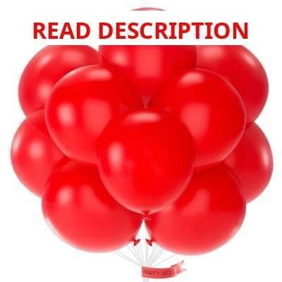 PartyWoo Balloons Red Matte 18 Inch 20 pcs