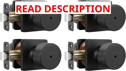 Goldenwarm Matte Black Interior Door Knobs