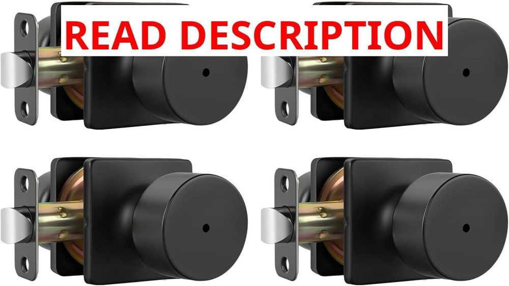 Goldenwarm Matte Black Interior Door Knobs
