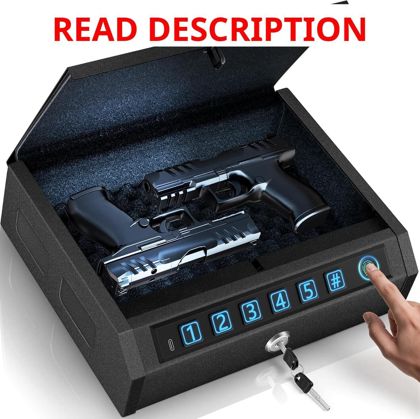 Biometric Gun Safe for Handguns 2-3 Pistols