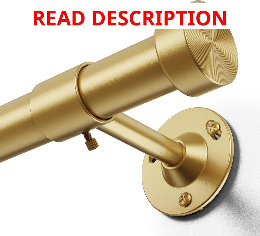 YaFex 32-120 in Gold Curtain Rods 1"