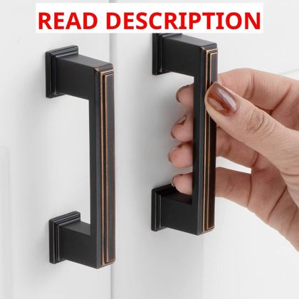 Oil Rubbed Bronze Cabinet Pulls 3" Square