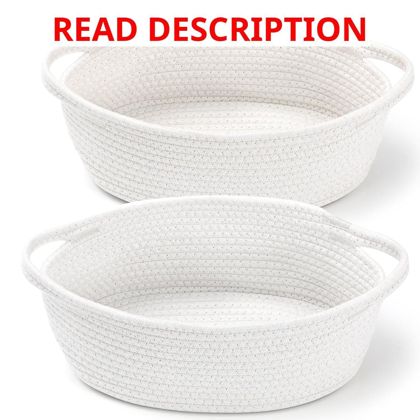 Woven Basket with Gift Bags White 12x8x5