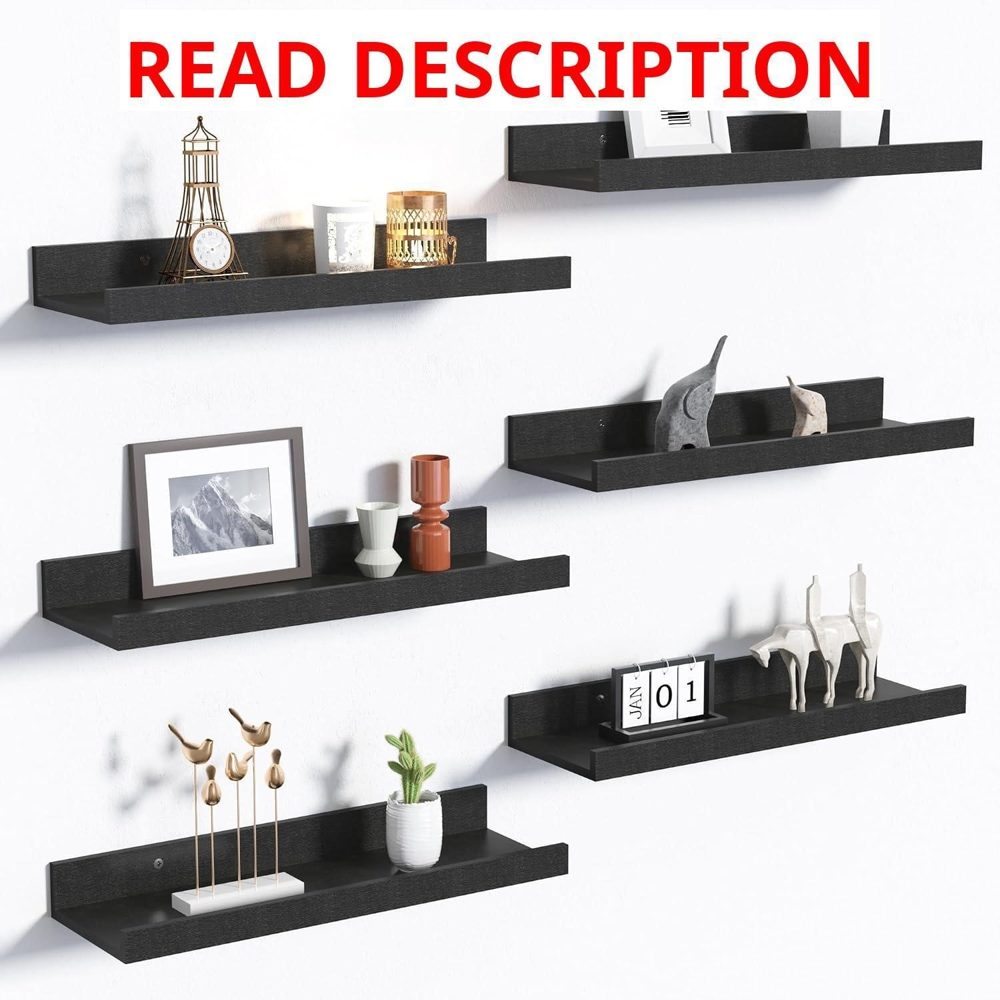 Upsimples Floating Shelves Wall Decor Black
