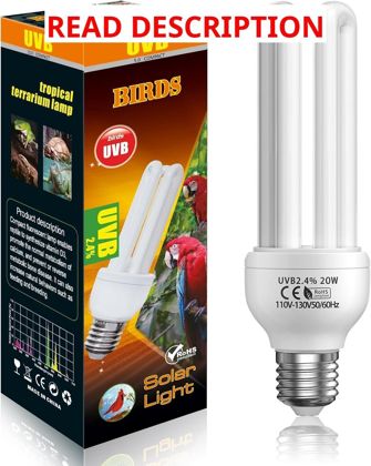 GlowUp 2.4% UVB Bulb for Birds 20W E26
