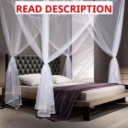 Tatuo 4 Corner Post Mosquito Net Bed Canopy