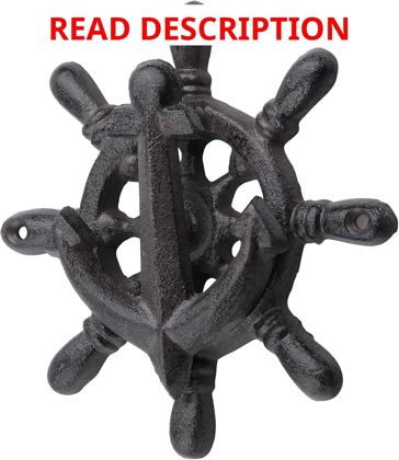 Black Anchor & Wheel Door Knocker Cast Iron
