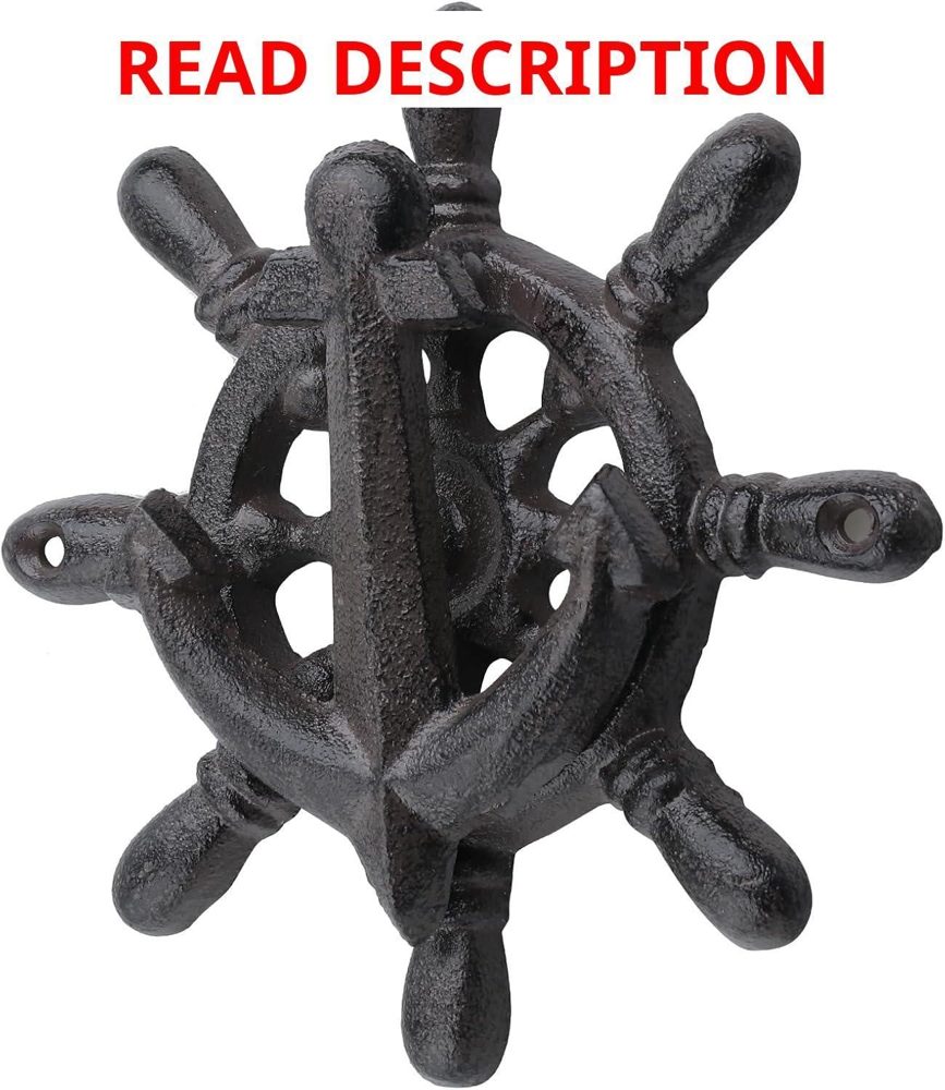 Black Anchor & Wheel Door Knocker Cast Iron