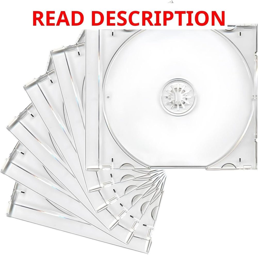 6 PCs Clear CD Jewel Case 10mm Thick