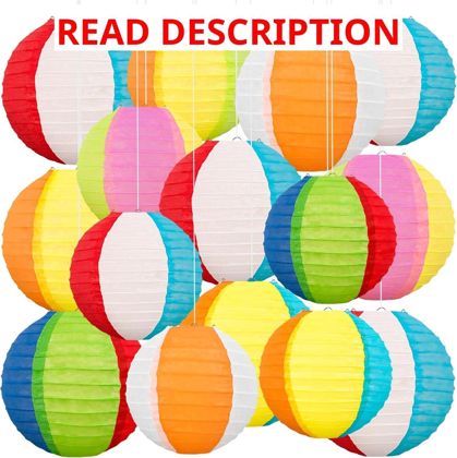 Renbzhu 15PCS Pool Party Lanterns   Luau Decor