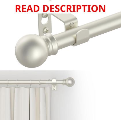 GXOACKJ Curtain Rods 32-48 in 5/8" Nickel Set