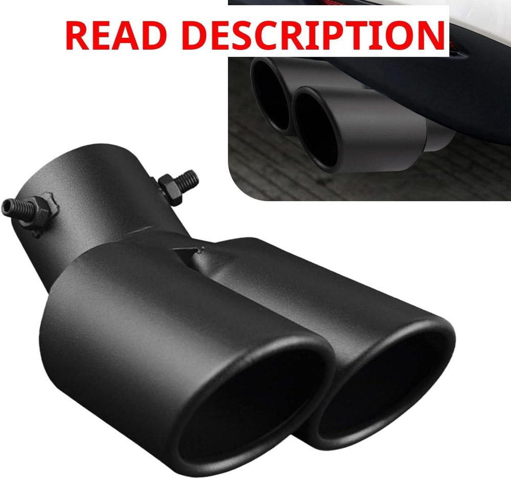 Dual Exhaust Tips Stainless 2.48" Outlet