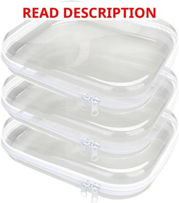 Clear Zipper Case Double Zippers (3PCS-M)