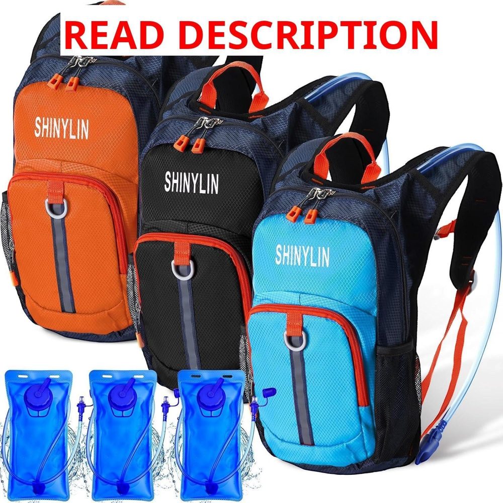 Shinylin 3 Pcs Kids Hydration Backpack 1.5L