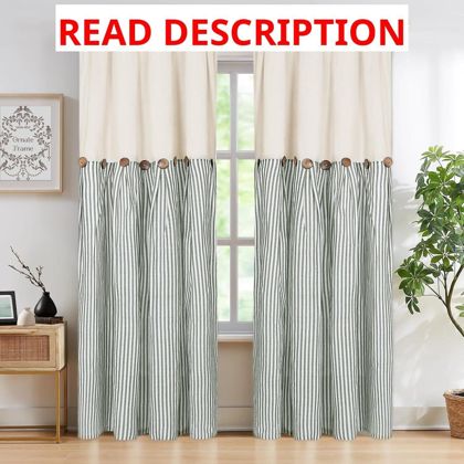 ASPMIZ Farmhouse Curtains 2 Panels 52x84