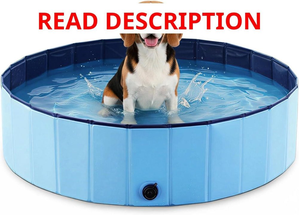 Foldable Dog Pool for Small & Medium (Blue)
