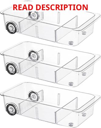 LXLXXL Fridge Organizer Drawer Bins 3 Pack