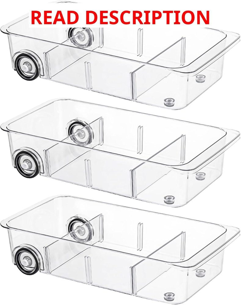 LXLXXL Fridge Organizer Drawer Bins 3 Pack