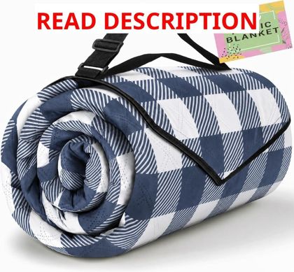 TigeJoy XL Picnic Blanket 80x80