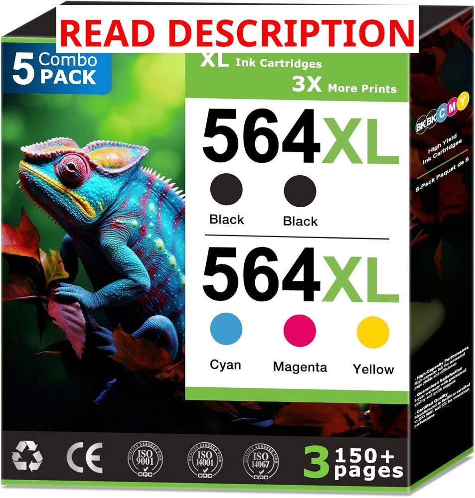 HP 564XL Ink Cartridges 5-Pack: CMYKB