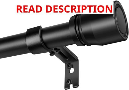 Curtain Rods 30-170 In 1 Pack Matte Black