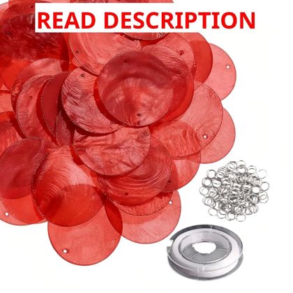 Capiz Shells 2" Round 2 Holes Burgundy (50)