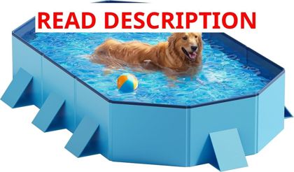 Peteast Large Dog Pool Foldable 71x39x12"