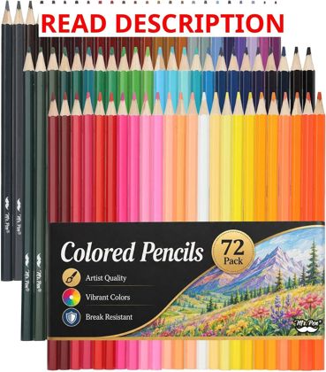 Mr. Pen Colored Pencils 72 Pack Pre-Sharpened