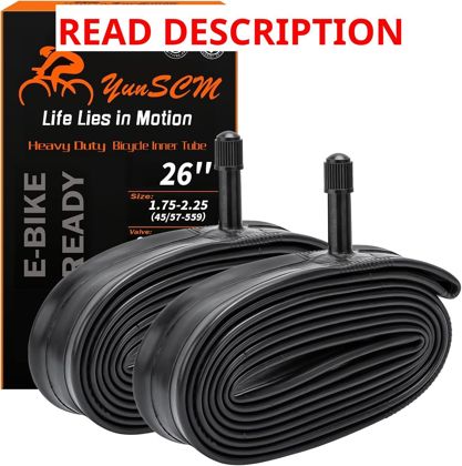 2-Pcs 26" Bike Tubes 26x1.75 2.25 Schrader