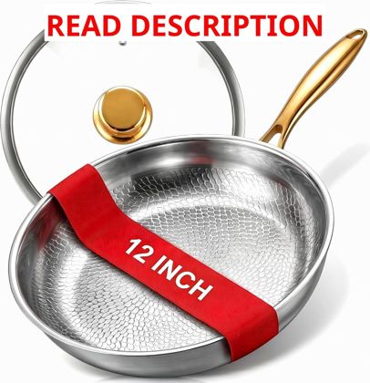 Titanium Pans with Spatula & Lid 12in