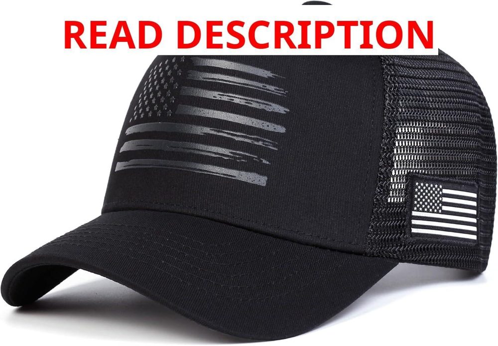 American Flag Trucker Hat Breathable Cap
