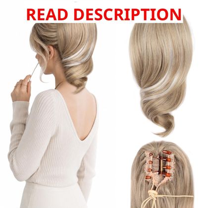 Ash Blonde Clip-On Ponytail 12"