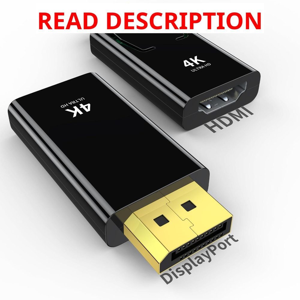 4K DP to HDMI Adapter 2-Pack DP to HDMI