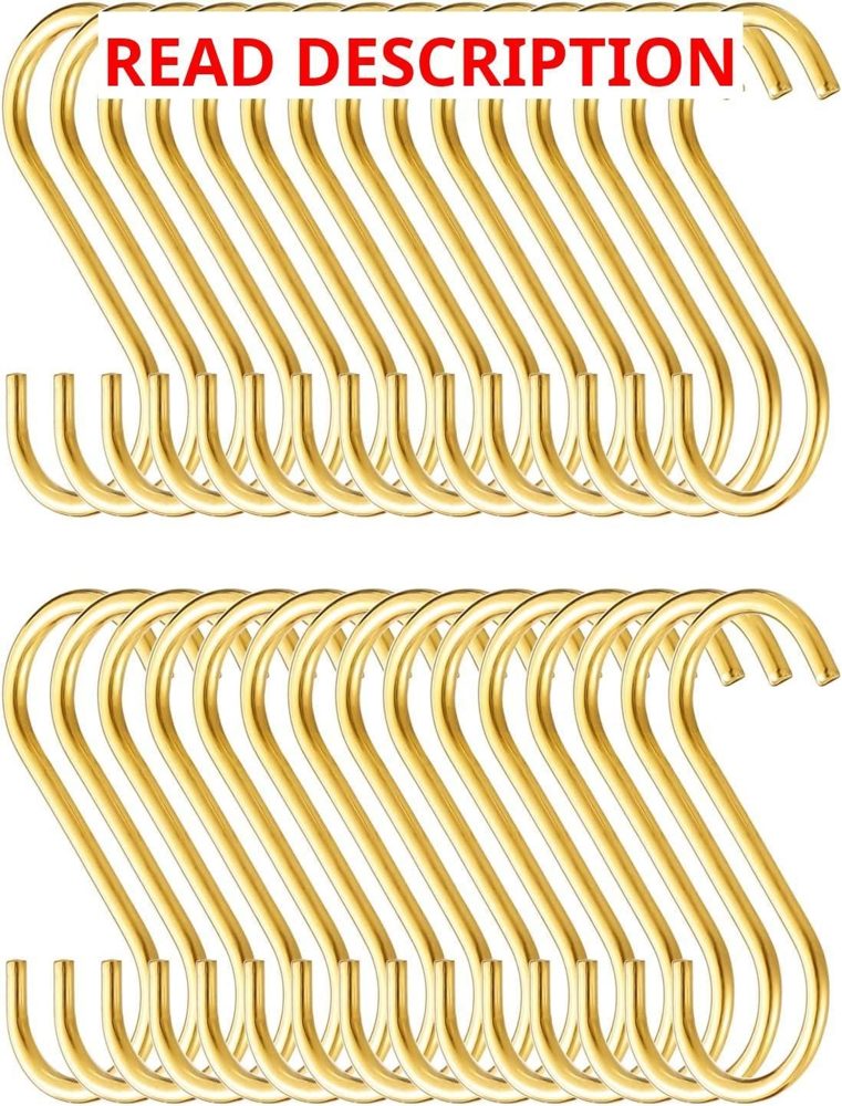 Evanda Gold S Hooks   30pc Heavy Duty