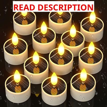 SoulBay Solar Tea Lights 12x LED Candles