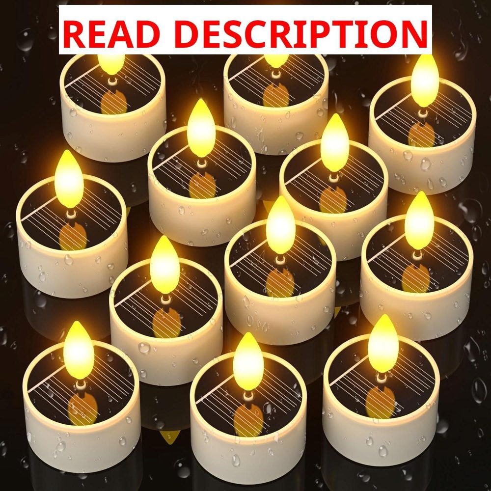 SoulBay Solar Tea Lights 12x LED Candles