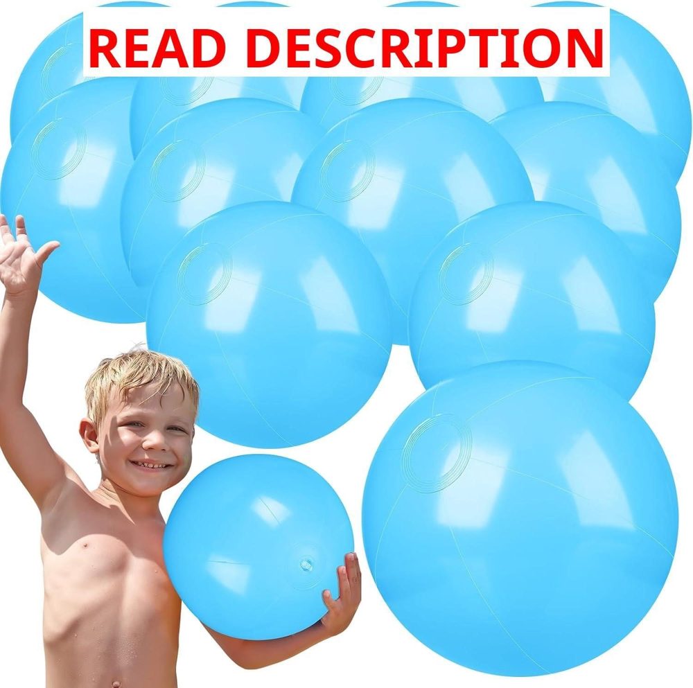 Raiten 12Pcs Beach Ball 12" Light Blue