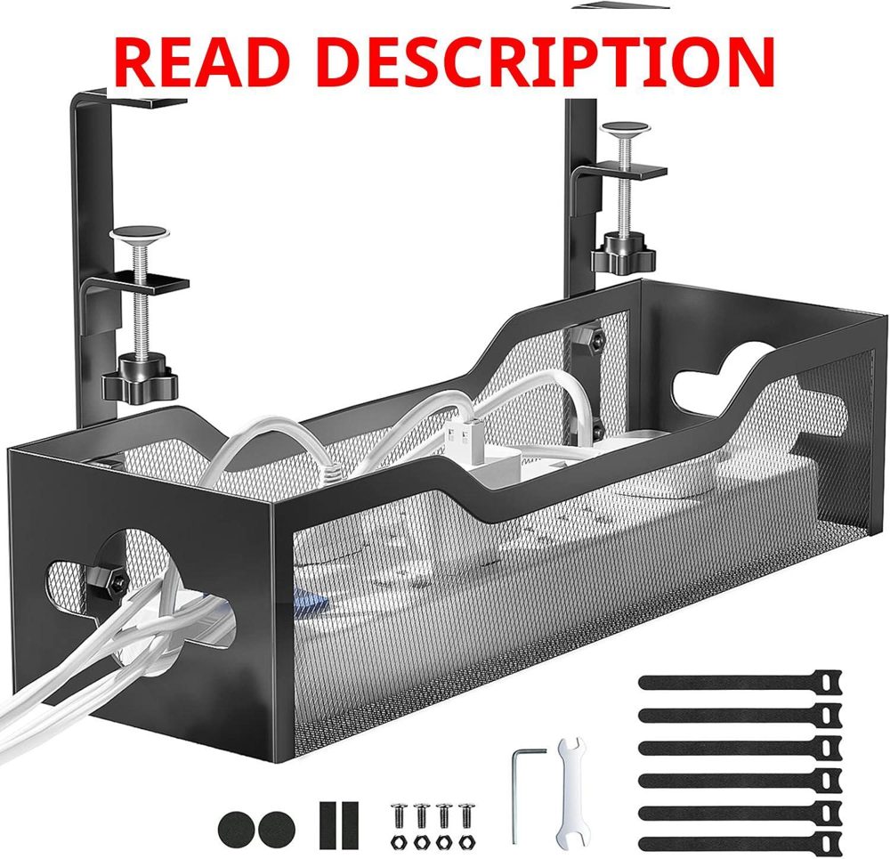 Under Desk Cable Tray with Clamp Mount (46)