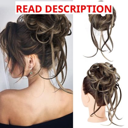 HOOJIH Messy Bun Hair Piece HB007: Brown/Blonde