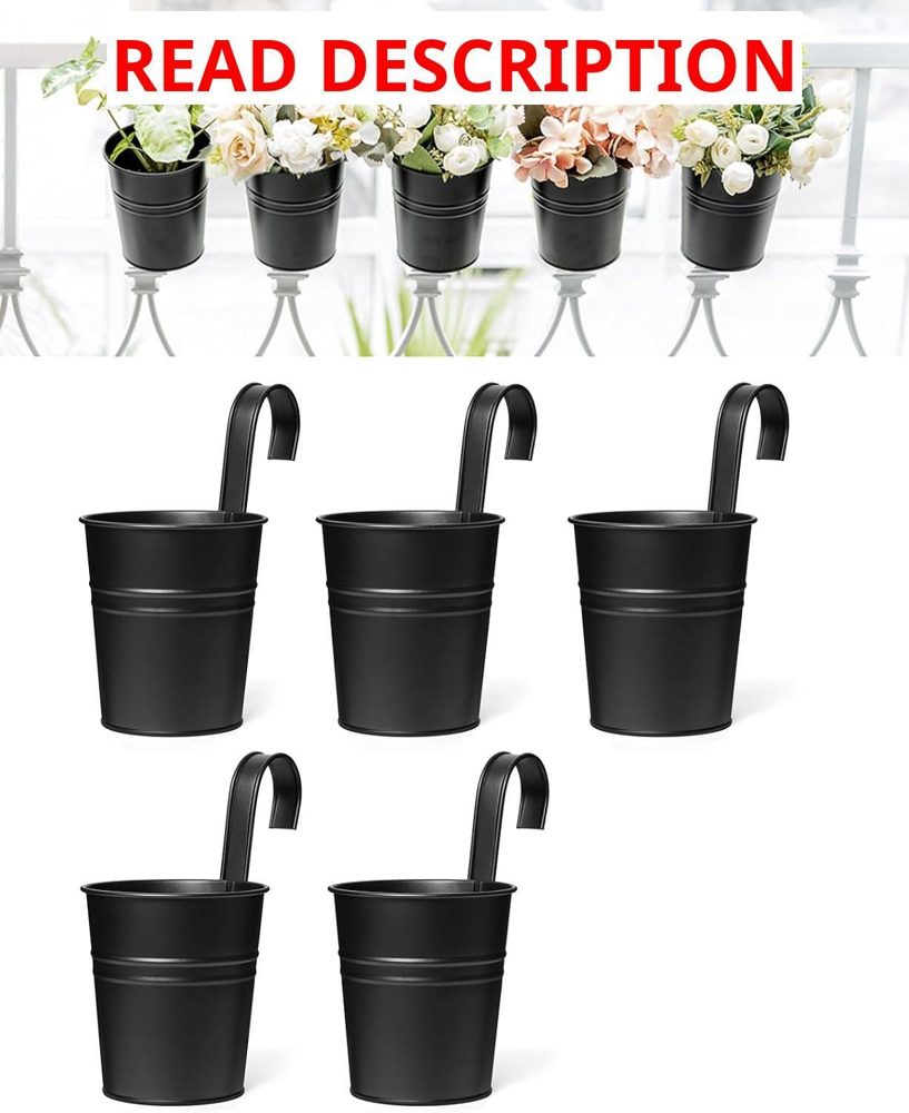 Dahey 5 Pcs Hanging Flower Pots 4" Planter