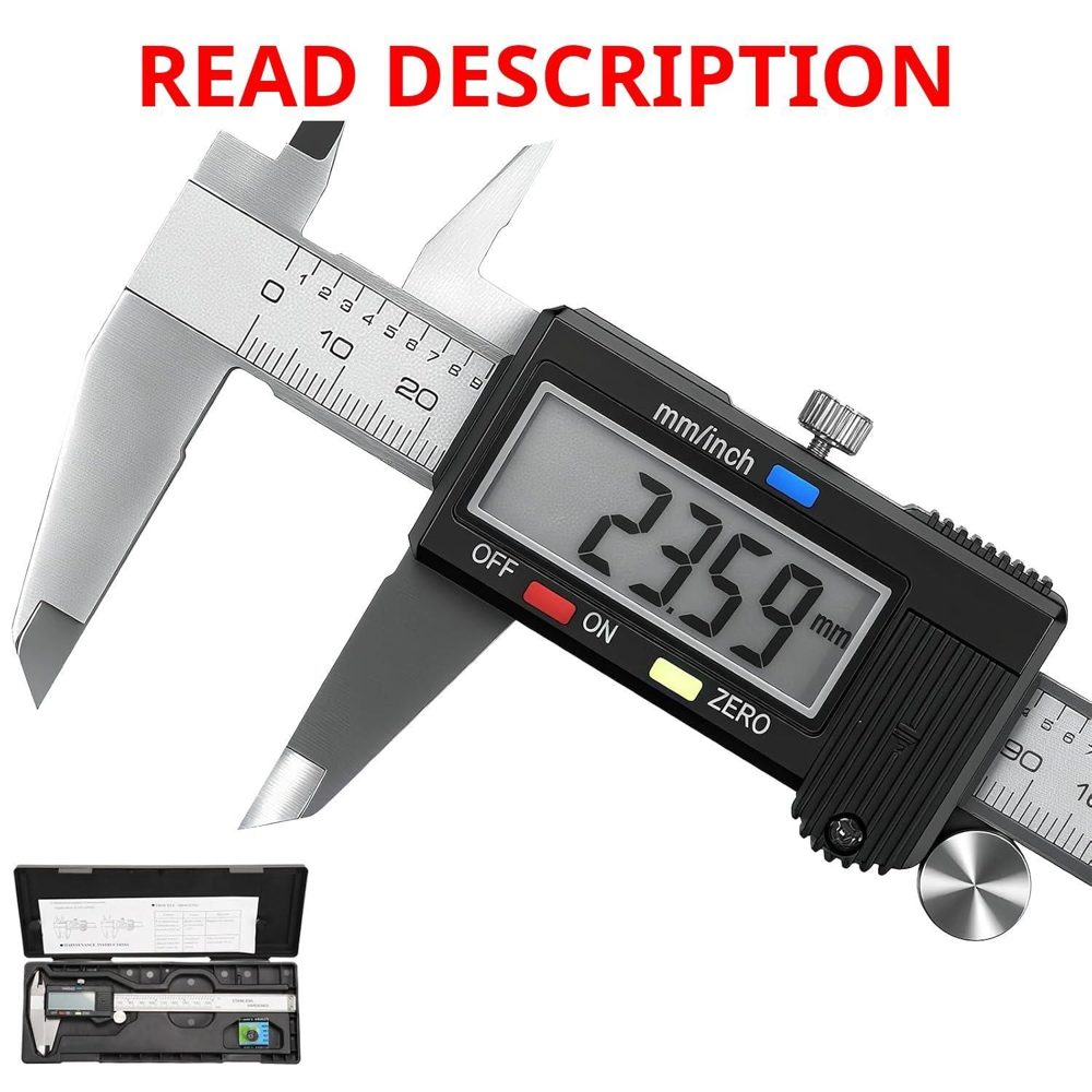 Qfun Vernier Digital Caliper 6" Stainless