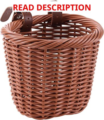 Kids Bike Basket Wicker Front Basket for Kids