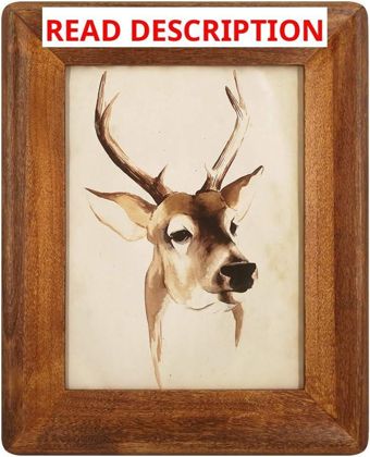 6x8 Wood Picture Frames - Rustic Glass Front