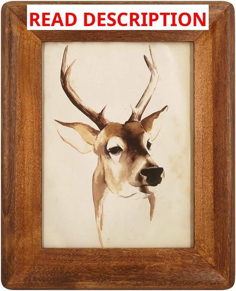 6x8 Wood Picture Frames - Rustic Glass Front
